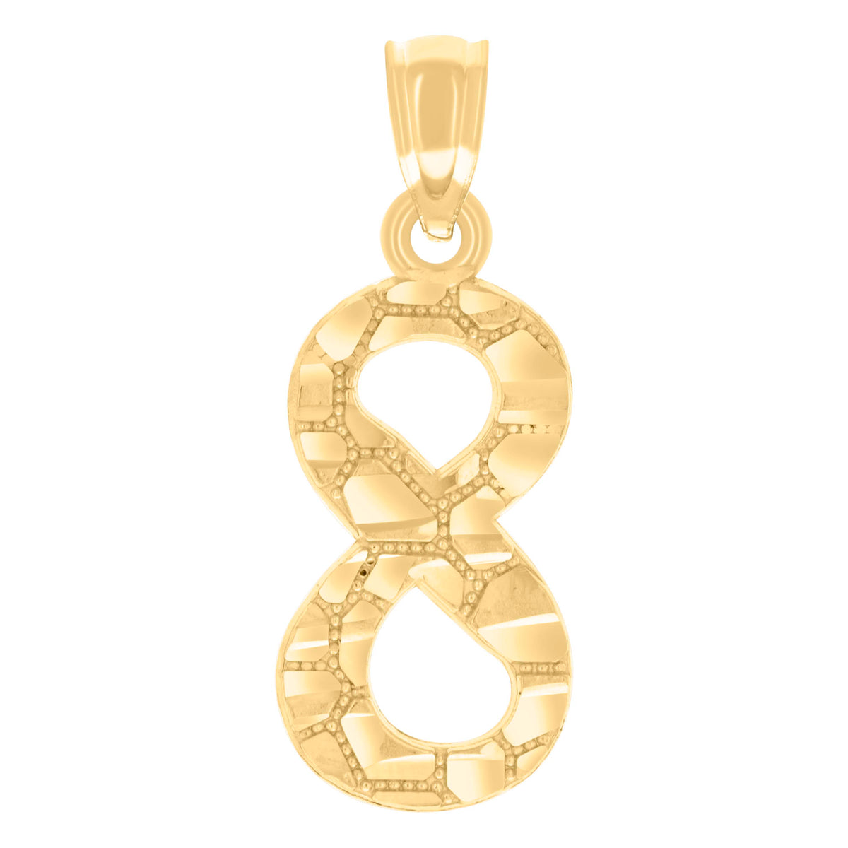 14K Gold Pendant Number "8"