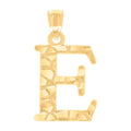 14K Gold Pendant Initial "E"