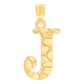 14K Gold Pendant Initial "J"