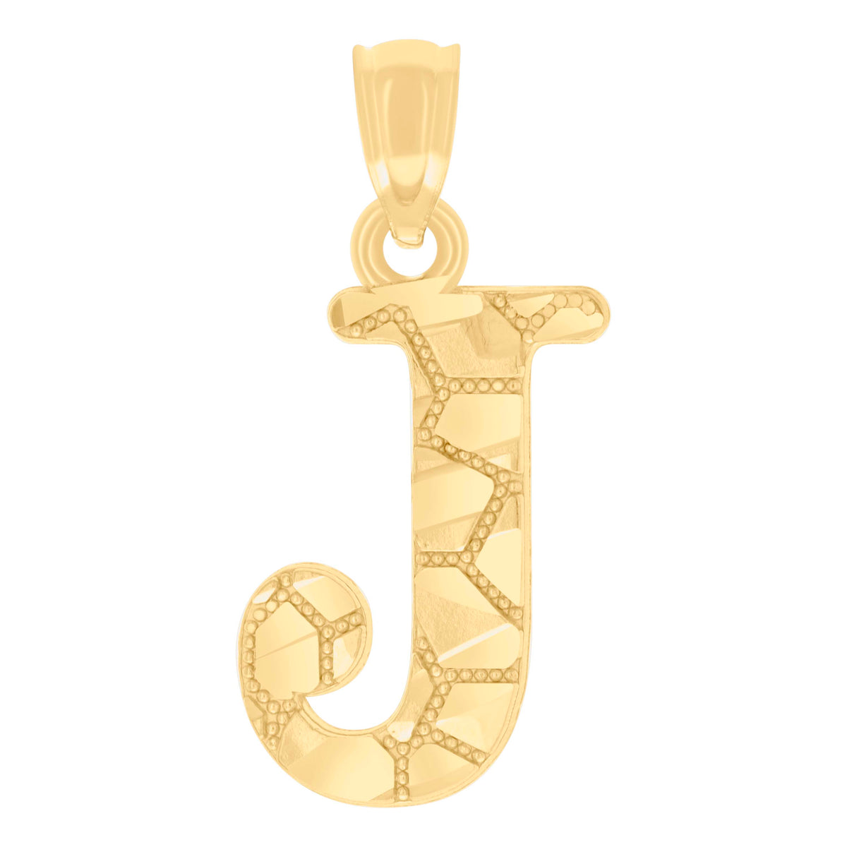 14K Gold Pendant Initial "J"