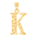 14K Gold Pendant Initial "K"