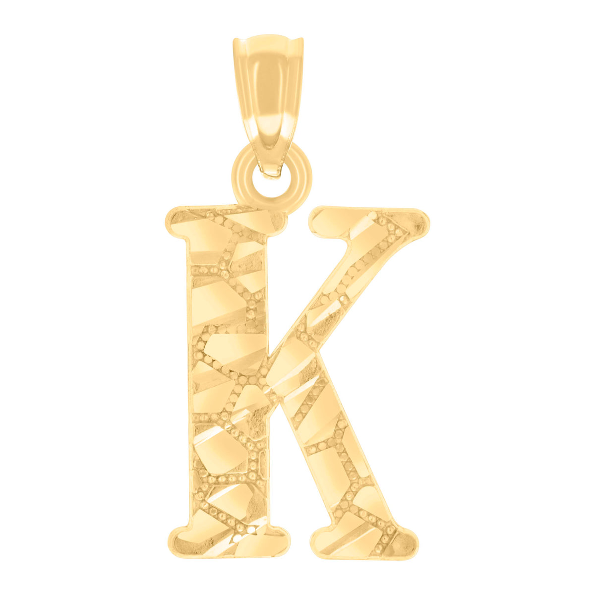 14K Gold Pendant Initial "K"
