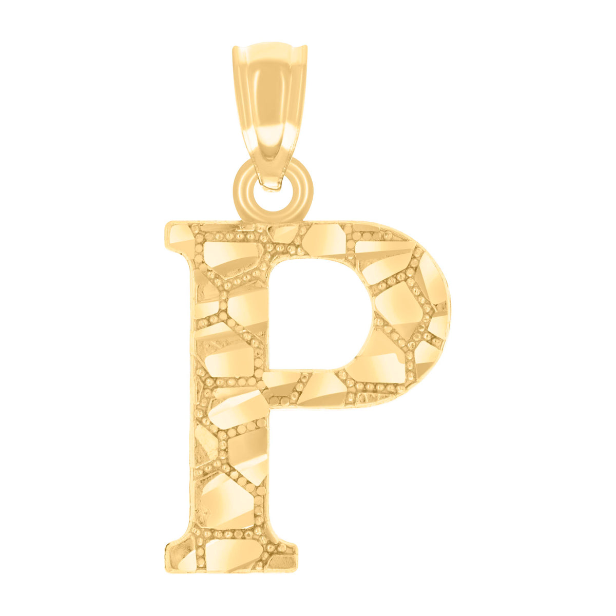 14K Gold Pendant Initial "P"