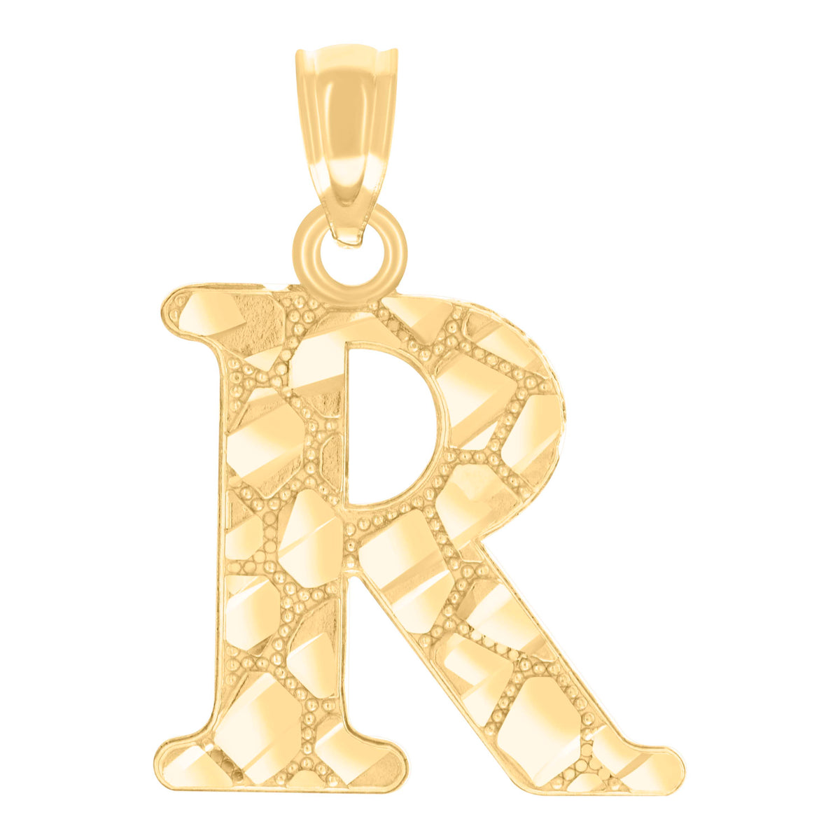 14K Gold Pendant Initial "R"