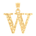 14K Gold Pendant Initial "W"