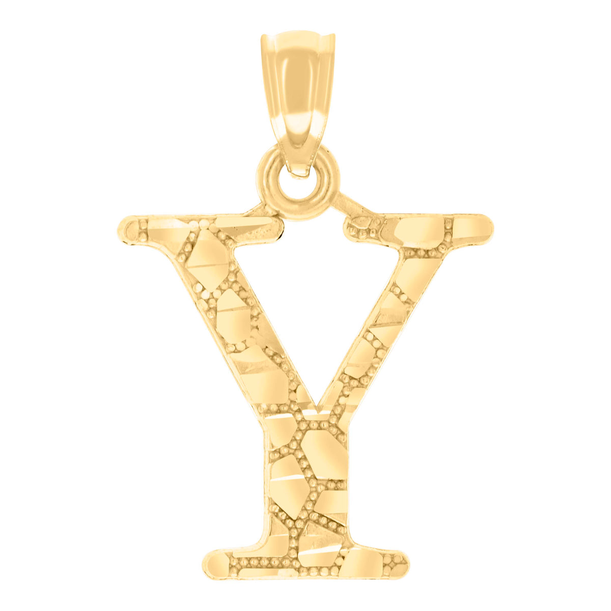 14K Gold Pendant Initial "Y"