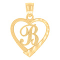 14K Gold Pendant Initial "B"