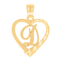 14K Gold Pendant Initial "D"