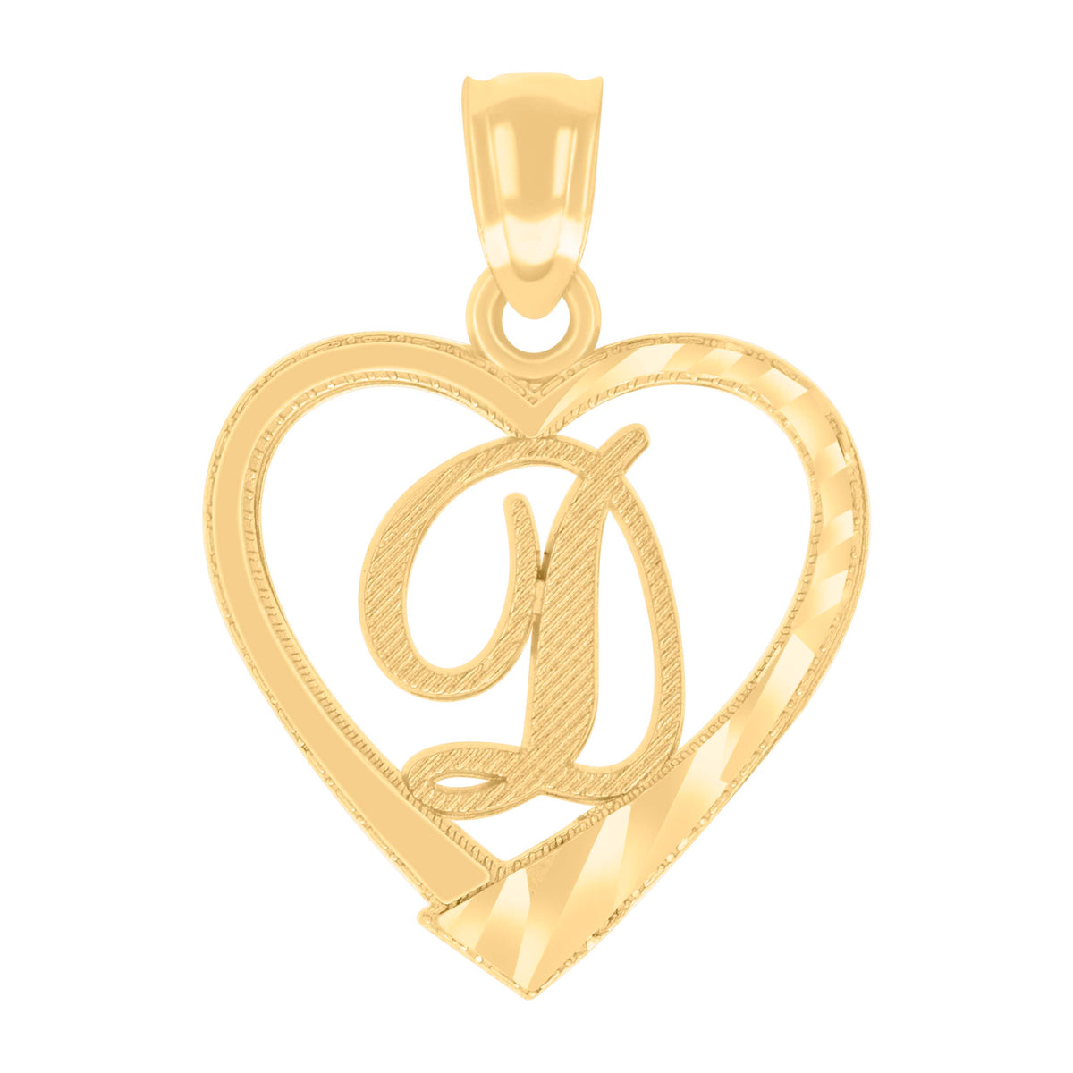 14K Gold Pendant Initial "D"