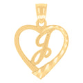 14K Gold Pendant Initial "J"