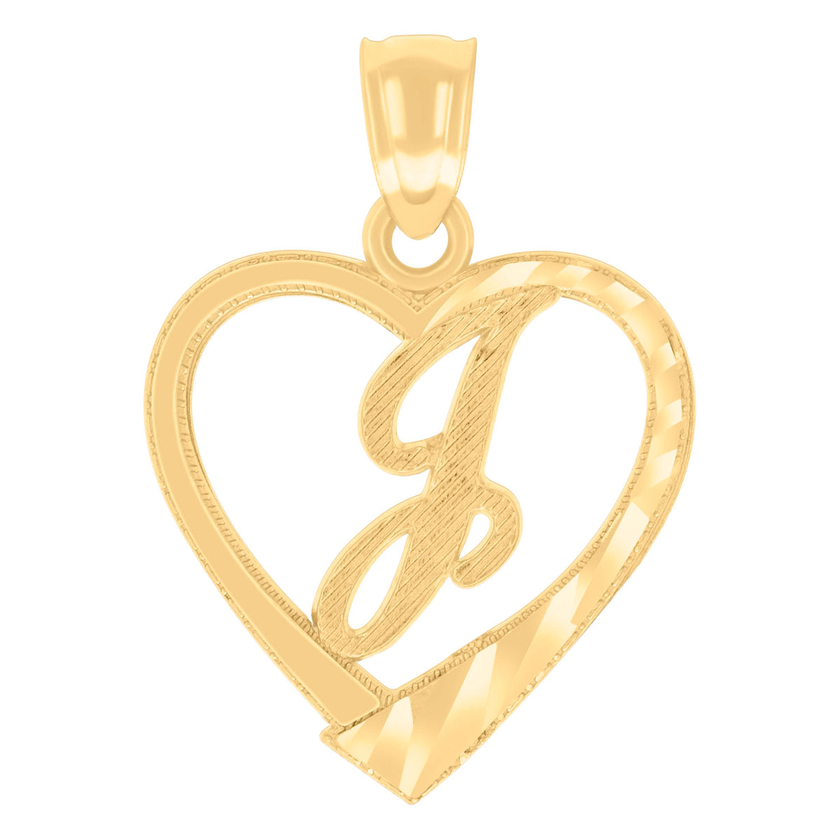 14K Gold Pendant Initial "J"