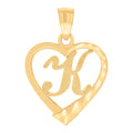 14K Gold Pendant Initial "K"