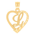 14K Gold Pendant Initial "L"