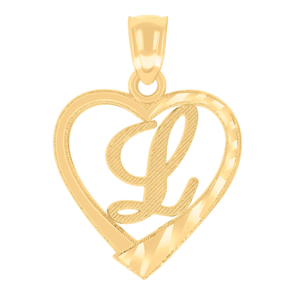 14K Gold Pendant Initial "L"