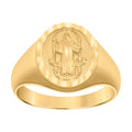 10K Yellow Gold Mens St. Benedict Religious Ring