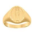 10K Yellow Gold Mens Death Angel Grim Reaper Ring