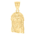 10K Yellow Gold Mens Jesus Religious Charm Pendant