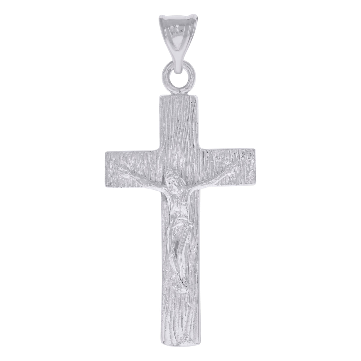 925 Sterling Silver Mens Crucifix Cross Religious Charm Pendant