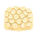 10K Yellow Gold Mens Nugget Fashion Ring