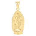 10K Yellow Gold Womens Guadalupe Religious Charm Pendant