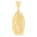 10K Yellow Gold Womens Guadalupe Religious Charm Pendant