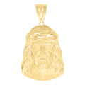 10K Yellow Gold Mens Jesus Religious Charm Pendant