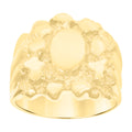10K Yellow Gold Mens Nugget Fashion Ring