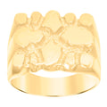 10K Yellow Gold Mens Nugget Fashion Ring