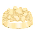 10K Yellow Gold Mens Nugget Fashion Ring