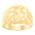 10K Yellow Gold Mens Nugget Fashion Ring