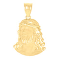 10K Yellow Gold Mens Jesus Religious Charm Pendant