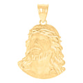 10K Yellow Gold Mens Jesus Religious Charm Pendant