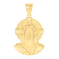 10K Yellow Gold Mens Jesus Religious Charm Pendant