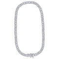 925 Sterling Silver 19.41ct Moissanite 9mm Miami Cuban Chain Size 24 Inches
