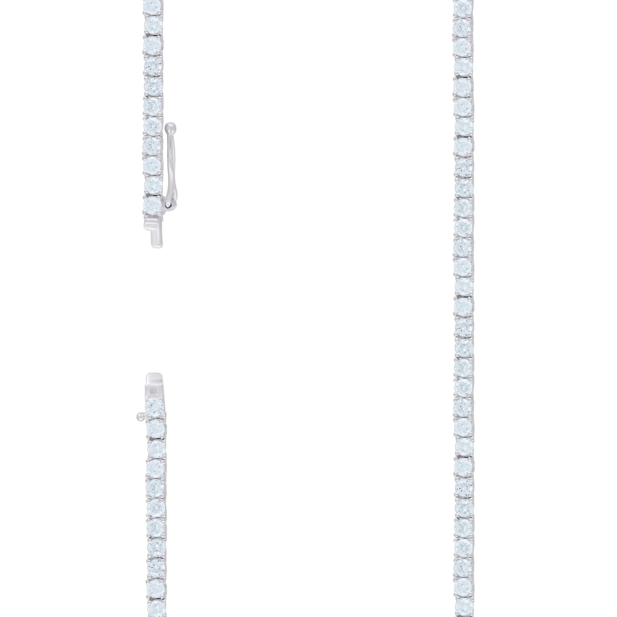 925 Sterling Silver Moissanite Tennis Chain 3mm