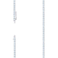 925 Sterling Silver 17.2ct Moissanite Tennis Chain 3mm Size 22 Inches