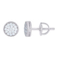 925 Sterling Silver Womens Moissanite 0.20Ct Stud Earrings