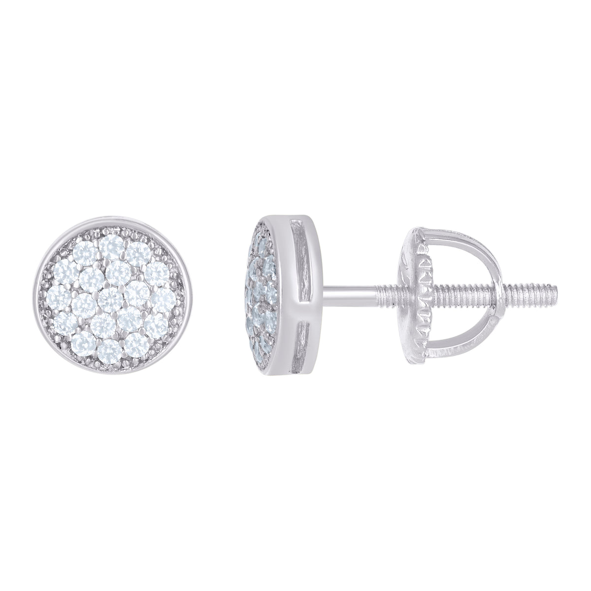 925 Sterling Silver Womens Moissanite 0.20Ct Stud Earrings