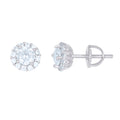 925 Sterling Silver Womens Moissanite 1.29Ct Stud Earrings