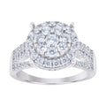925 Sterling Silver Womens Moissanite 0.76Ct Engagement Ring Size 6