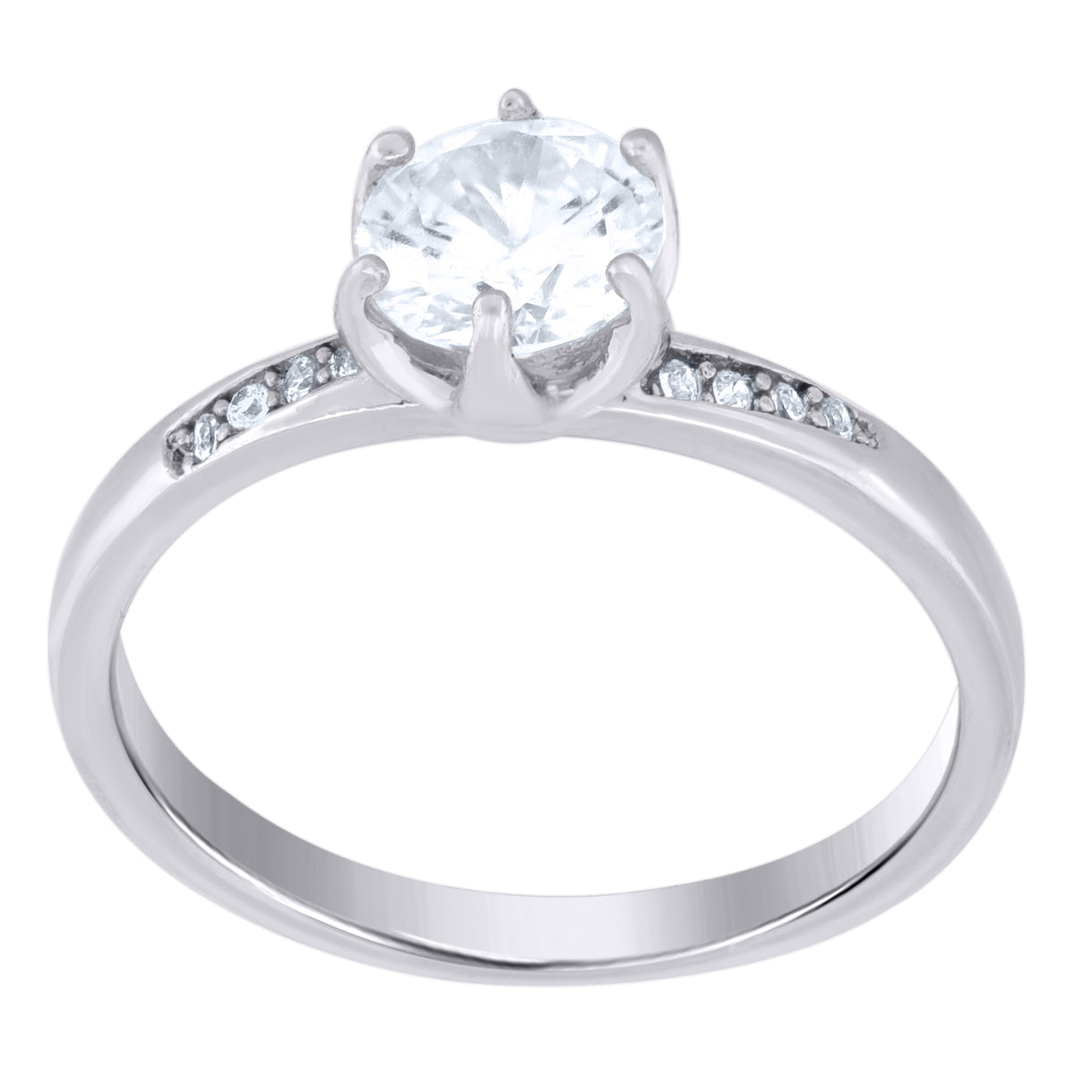 925 Sterling Silver Womens Moissanite 1.25Ct Solitaire Engagement Ring