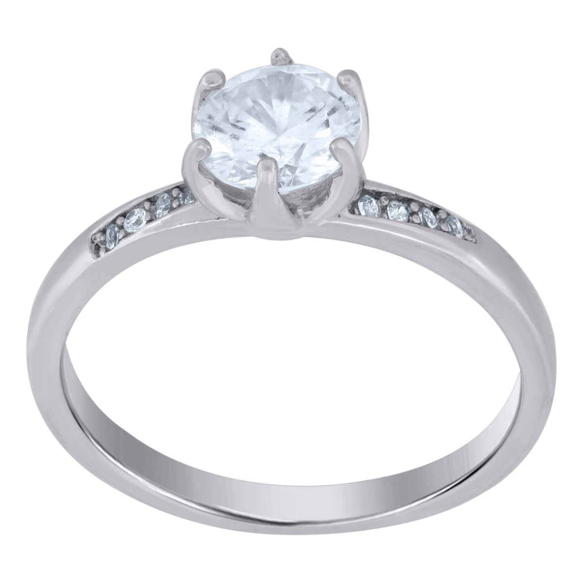 925 Sterling Silver Womens Moissanite 1.25Ct Solitaire Engagement Ring Size 9
