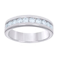 925 Sterling Silver Womens Moissanite 0.75Ct Wedding Band Ring Size 9