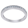 925 Sterling Silver Womens Moissanite 0.23Ct Wedding Band Ring Size 6