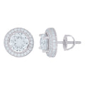 925 Sterling Silver Womens Moissanite 2.48Ct Stud Earrings