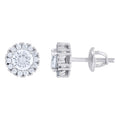 925 Sterling Silver Womens 1.28ct Moissanite 8.4mm Fashion Stud Earrings Screw Back