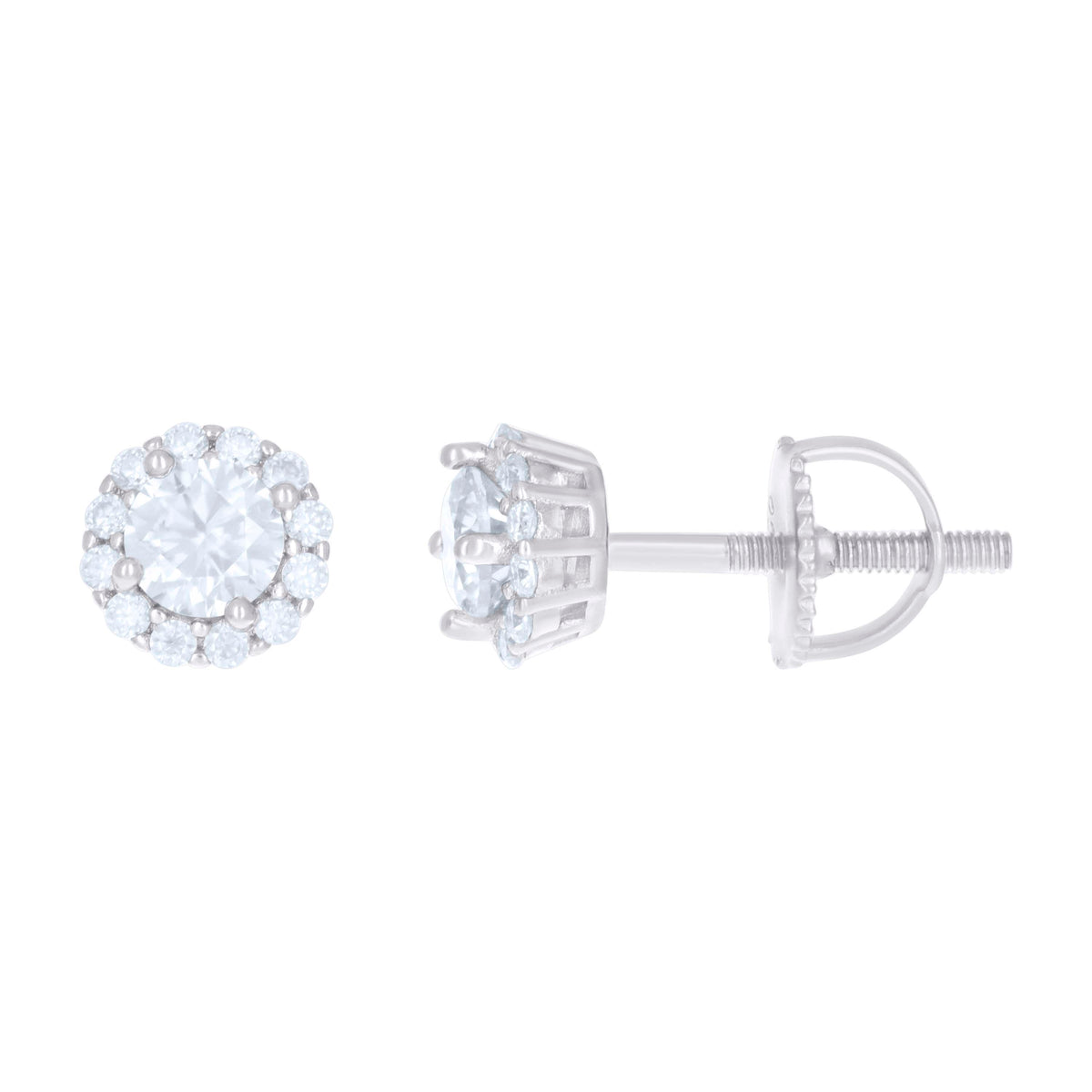 925 Sterling Silver Womens 1.37ct Moissanite Fashion Stud Earrings