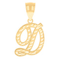 14K Gold Initial Pendent D