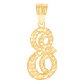 14K Gold Initial Pendent E