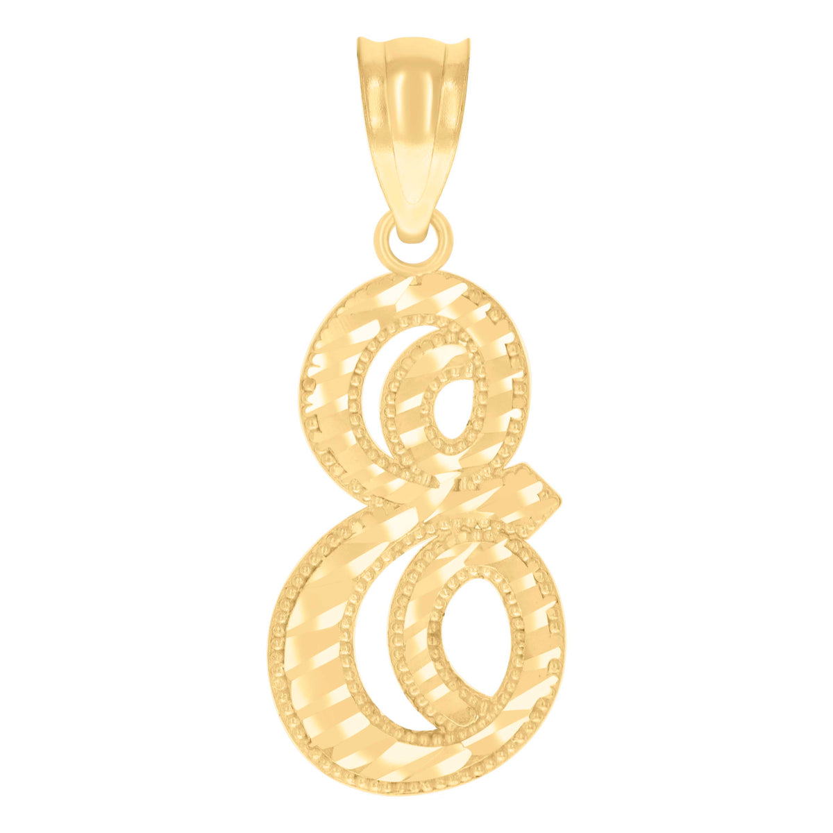 14K Gold Initial Pendent E